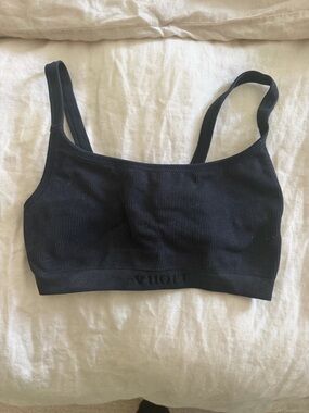 Black Ribbed Seamless Bralette - Vuori